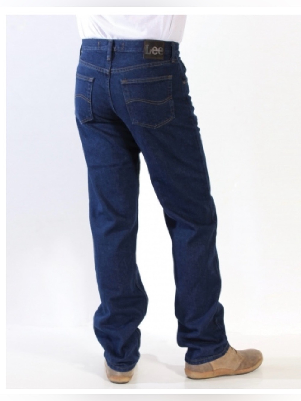 Lee Men's Straight Leg Jeans in Dark Blue Denim 36 x 32